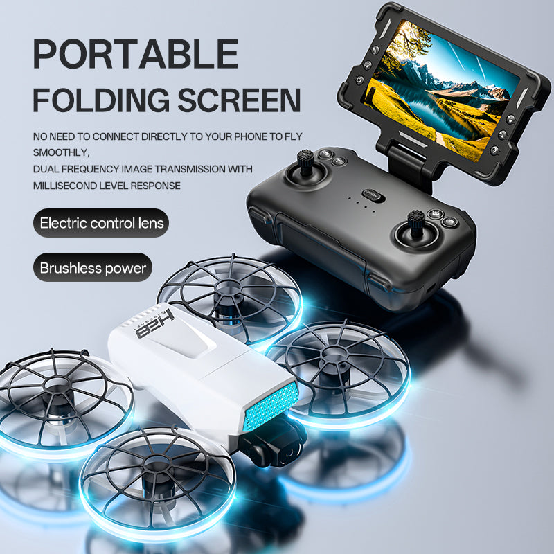 H28 drone, brushless optical flow aerial photography, light folding screen control, obstacle avoidance, quadcopter, 360 degree rolling multifunctional aircraft