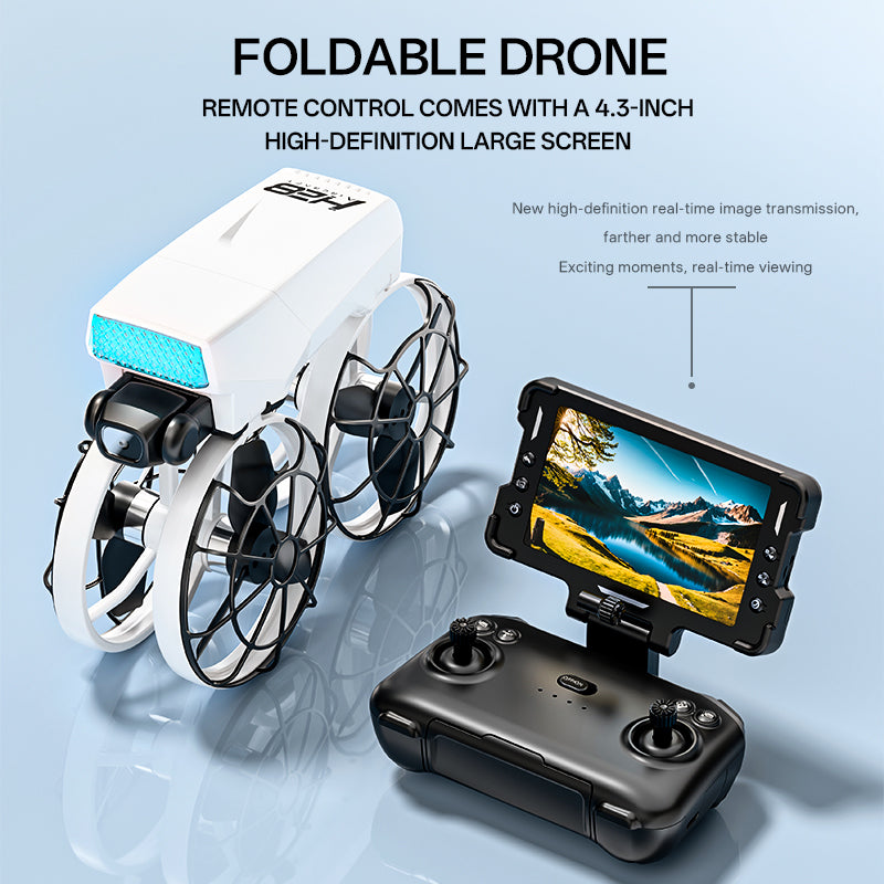 H28 drone, brushless optical flow aerial photography, light folding screen control, obstacle avoidance, quadcopter, 360 degree rolling multifunctional aircraft