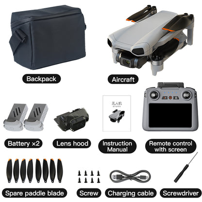 Mini touch screen drone with 247g high-definition aerial photography, 4K three-axis brushless gimbal, 35 minute endurance, wind resistant AI night view aircraft, 10km image transmission, 48 million pixels