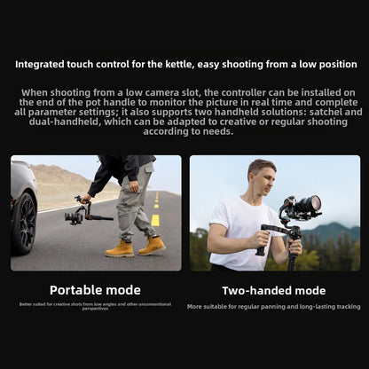 2026 New MT3 Pro Kit Professional AI Camera Stabilizer Handheld Three-Axis Anti-Shake Balancer for Sony and Canon Cameras with Remote Image Transmission and Detachable Remote Control