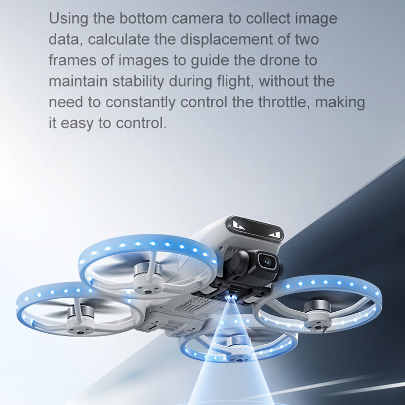 M6S professional drone screen control aerial photography brushless remote control aircraft dual camera optical flow lighting aircraft