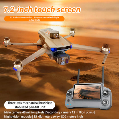 2026 new professional aerial drone with three-axis anti shake digital image transmission, touch screen control, 360 degree all-round obstacle avoidance, 4K camera, 45 minute endurance, aircraft GPS positioning, AI calculation, 4500mAh large battery