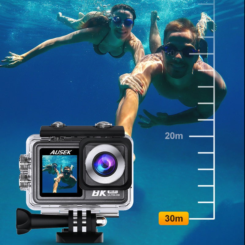 New anti-shake 8K action camera,anti-shake high-definition outdoorwireless shooting, diving helmetcamera, cycling ultra-wide-anglemulti-function camera