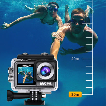 New anti-shake 8K action camera,anti-shake high-definition outdoorwireless shooting, diving helmetcamera, cycling ultra-wide-anglemulti-function camera