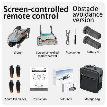 AE60 large screen remote control three-axis gimbal airdrop GPS drone 5G digital 12 kilometer image transmission 360 ° radar obstacle avoidance high-definition professional electrically adjustable camera ultra wide angle 9800mAh lithium battery aircraft