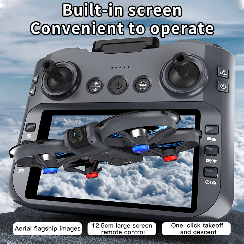 New X226 drone crossing with screen, no need for mobile phone, aerial photography, high-definition professional camera, optical flow, brushless multifunction