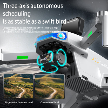 AE3 screen control 360 ° radar obstacle avoidance GPS automatic return unmanned aerial vehicle three-axis mechanical self stabilizing pan tilt zoom anti shake high-definition professional aerial photography electrically adjustable camera aircraft