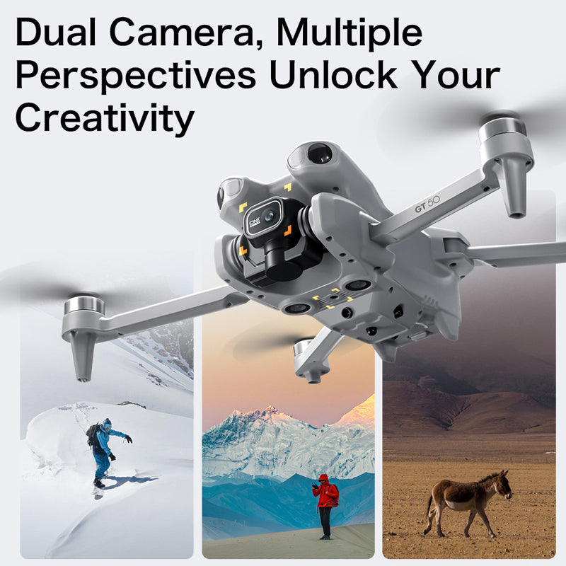 2026 New 4.3-inch Large Screen GT50 Aerial Drone Brushless Motor Four Axis Mini Aircraft Fixed Altitude Aircraft