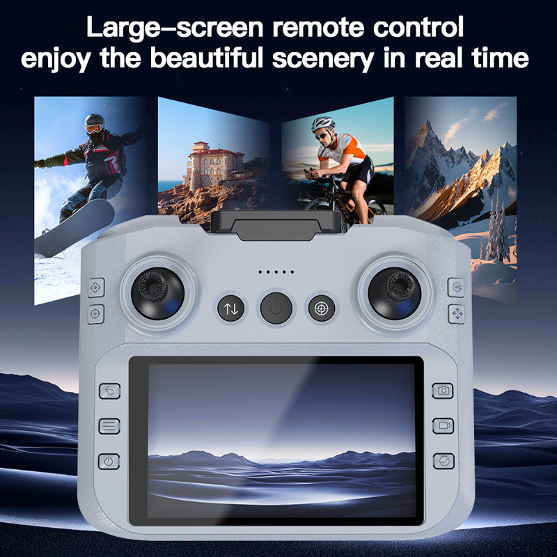 New Aerial Photography Drone AE5Pro Screen-Controlled Smart Obstacle Avoidance HD Electric Adjustment Quadcopter Remote Control Aircraft