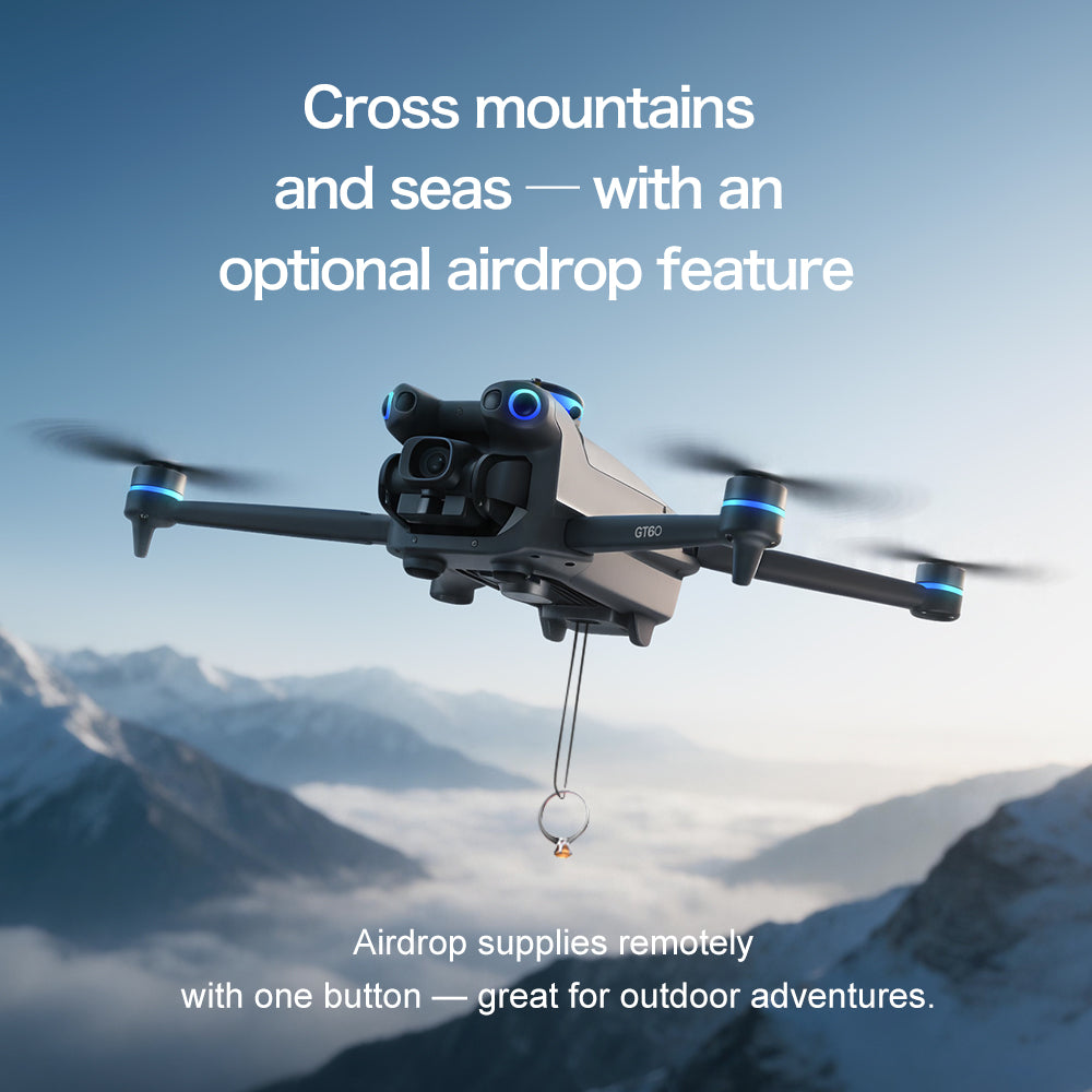 GT60 drone large screen control GPS with airdrop high-definition aerial photography return obstacle avoidance quadcopter