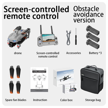 AE60 large screen remote control three-axis gimbal airdrop GPS drone 5G digital 12 kilometer image transmission 360 ° radar obstacle avoidance high-definition professional electrically adjustable camera ultra wide angle 9800mAh lithium battery aircraft