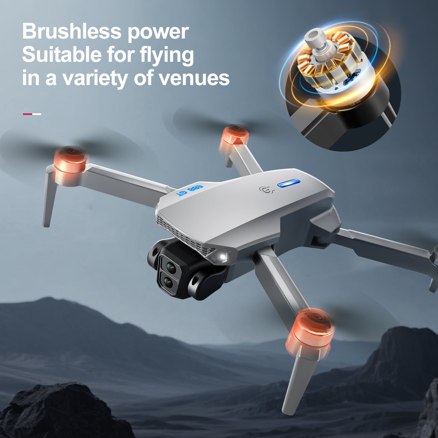 Brushless E88GT drone optical flow quadcopter large size with screen remote control electrically adjustable aircraft