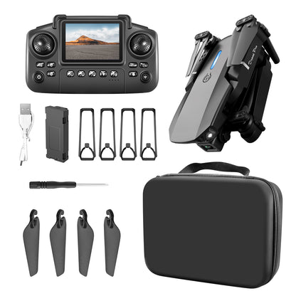 New model with screen upgrade, screen controlled lighting, drop resistant drone, high-definition dual camera aerial photography, quadcopter, 360 ° flip
