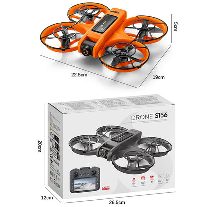 S156 Brushless RC Drone with Screen FPV Racing Drone, HD Camera, 4-Axis UAV with Optical Flow Positioning