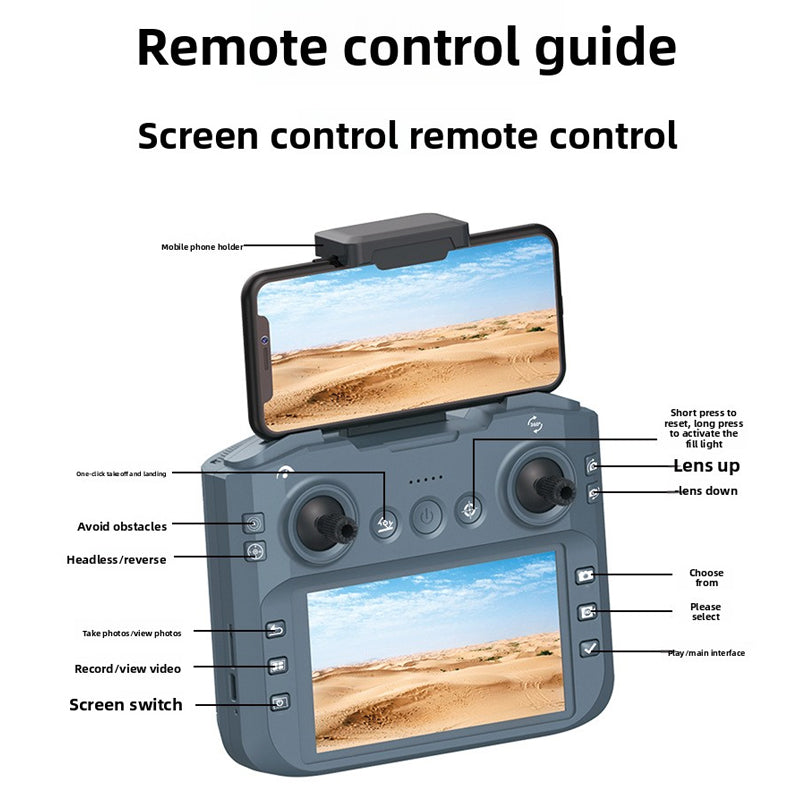 2026 New Professional Aerial Photography Drone ZD018 with Large-Screen Remote Controller, Brushless Motor, Dual Cameras, Smart Sensing, High-Capacity Battery (18-Minute Flight Time), 3D Flips, and Intelligent Obstacle Avoidance
