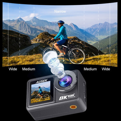 New anti-shake 8K action camera,anti-shake high-definition outdoorwireless shooting, diving helmetcamera, cycling ultra-wide-anglemulti-function camera