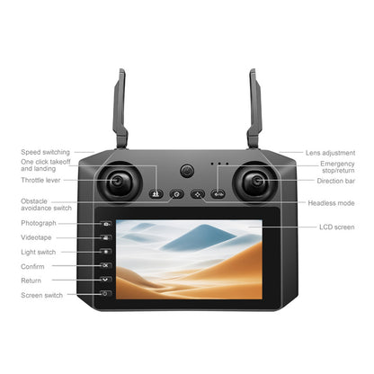 M22max Drone with Obstacle Avoidance 4.5 Inch Screen HD Camera Quadcopter RC Aircraft for Aerial Photography