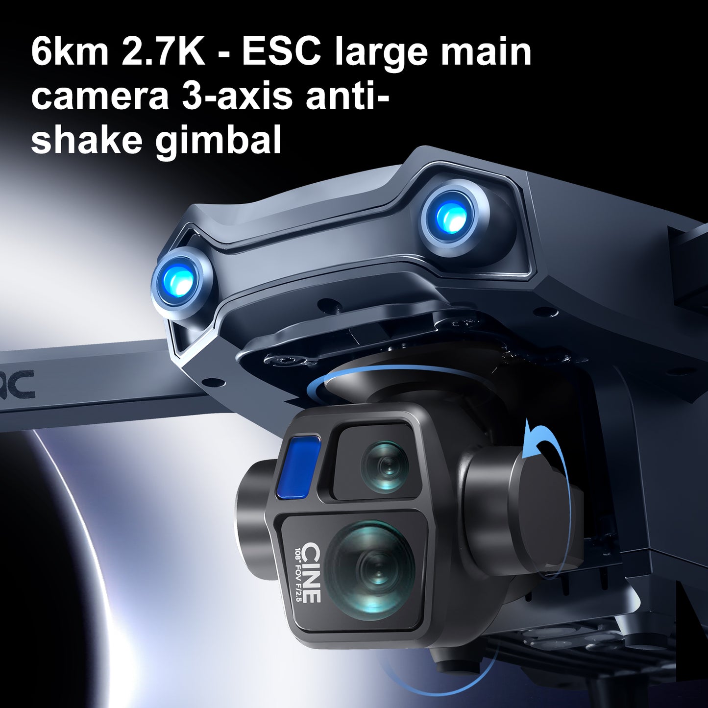 S819 drone with screen remote control drone airdrop brushless motor quadcopter GPS intelligent 360 ° obstacle avoidance three-axis gimbal 6-kilometer flight