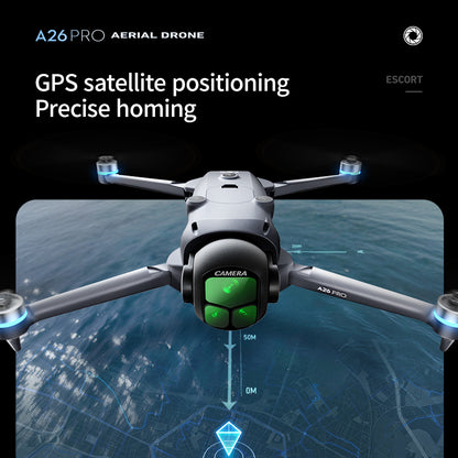 A26PRO brushless GPS automatic return high-definition aerial photography drone professional level quadcopter intelligent obstacle avoidance 4.5-inch large screen remote control 180 degree electrically adjustable lens