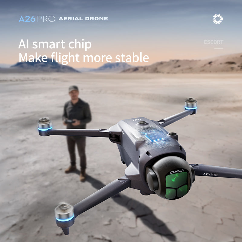 A26PRO brushless GPS automatic return high-definition aerial photography drone professional level quadcopter intelligent obstacle avoidance 4.5-inch large screen remote control 180 degree electrically adjustable lens