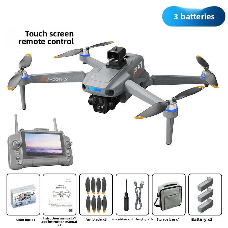B10 Intelligent Touch Screen Controlled High-Definition Aerial Photography Drone Intelligent Obstacle Avoidance Brushless Foldable Gps Quadcopter