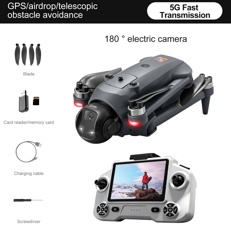 Drone YL059 GPS Remote Control Brushless Aircraft with Drop Function Obstacle Avoidance, and 5G Screen Control Quadrcopter