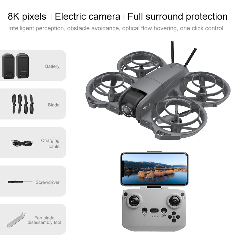 The new P36mini2 drone features an 8K main camera for aerial photography, high-definition quadcopter, obstacle avoidance, remote control and multiple functions