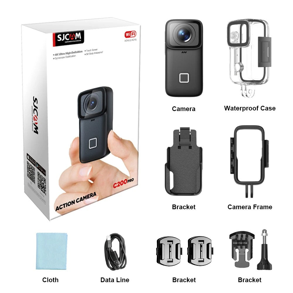 SuYing C200pro Thumb Pocket Camera 4k HD Anti Shake Camera Recorder for Men and Women Travel