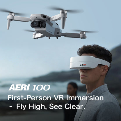 Aeri 100mini brushless drone with VR glasses, optical flow hovering, shock resistant and wind resistant aircraft, high-definition professional aerial photography, dual cameras, intelligent mirror operation, remote control aircraft