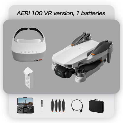 Aeri 100mini brushless drone with VR glasses, optical flow hovering, shock resistant and wind resistant aircraft, high-definition professional aerial photography, dual cameras, intelligent mirror operation, remote control aircraft