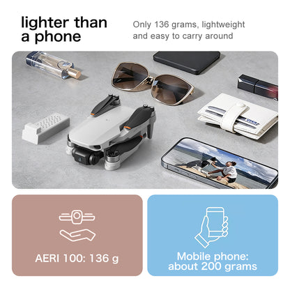 Aeri 100mini brushless drone with VR glasses, optical flow hovering, shock resistant and wind resistant aircraft, high-definition professional aerial photography, dual cameras, intelligent mirror operation, remote control aircraft