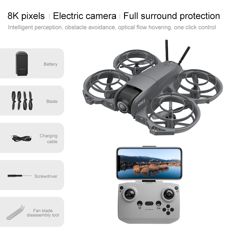 The new P36mini2 drone features an 8K main camera for aerial photography, high-definition quadcopter, obstacle avoidance, remote control and multiple functions
