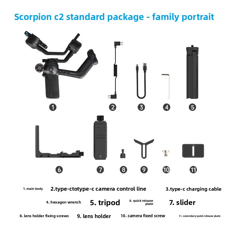 Professional Gimbal Stabilizer High Payload Handheld Camera Stabilizer for Filmmaking Vloggers